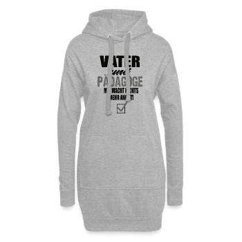 Vater und Pädagoge - Hoodie-Kleid - Grau meliert - Vorne