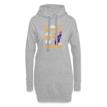 Ne sous-estimez jamais un vieil homme - Sweat-shirt à capuche long Femme - gris chiné - Devant