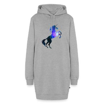 Einhorn Galaxie Symbol T-Shirt Universum Magisch - Hoodie-Kleid - Grau meliert - Vorne