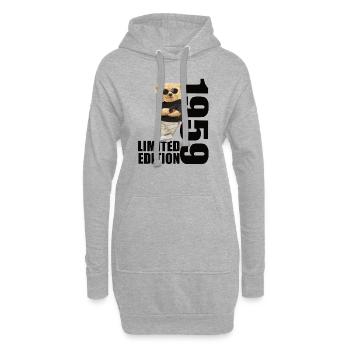 Limited Edition 1959 Bär Bären Geburtstag 1959 - Hoodie-Kleid - Grau meliert - Vorne