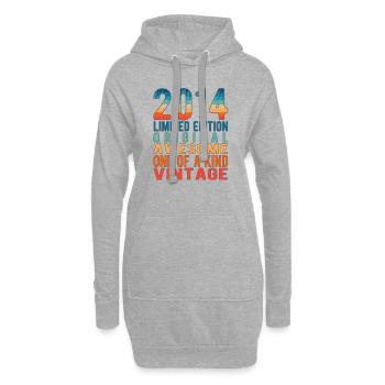 Edition Limitée Depuis 2014 Anniversaire Millésime 2014 - Sweat-shirt à capuche long Femme - gris chiné - Devant