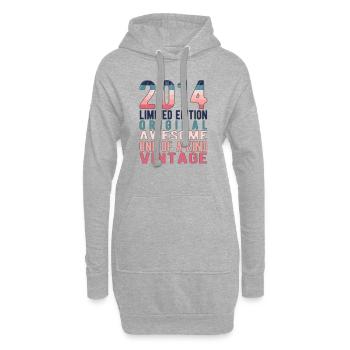 Edition Limitée Depuis 2014 Anniversaire Millésime 2014 - Sweat-shirt à capuche long Femme - gris chiné - Devant