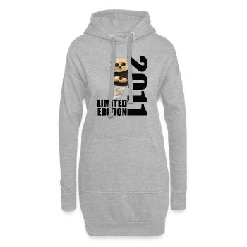 Limited Edition 2011 Bär Bären Geburtstag 2011 - Hoodie-Kleid - Grau meliert - Vorne