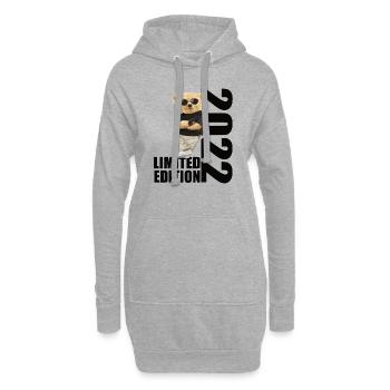 Limited Edition 2022 Bär Bären Geburtstag 2022 - Hoodie-Kleid - Grau meliert - Vorne