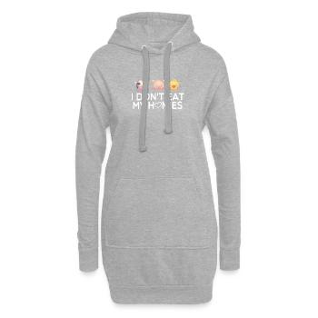 Fermiers Poulet Vache Tracteur Vie à la ferme - Sweat-shirt à capuche long Femme - gris chiné - Devant