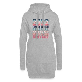 Edition limitée depuis 2022 Anniversaire Millésime 2022 - Sweat-shirt à capuche long Femme - gris chiné - Devant