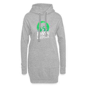 Chuchoteur de bonsaï - Sweat-shirt à capuche long Femme - gris chiné - Devant