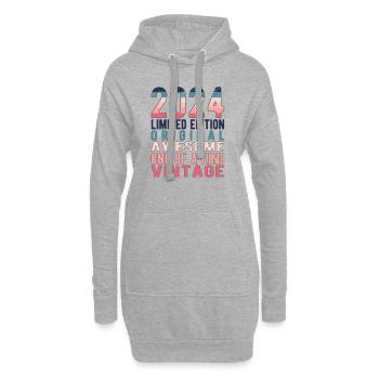 Edition limitée depuis 2024 Anniversaire Millésime 2024 - Sweat-shirt à capuche long Femme - gris chiné - Devant