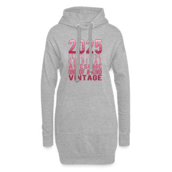 Edition limitée depuis 2025 Anniversaire Millésime 2025 - Sweat-shirt à capuche long Femme - gris chiné - Devant
