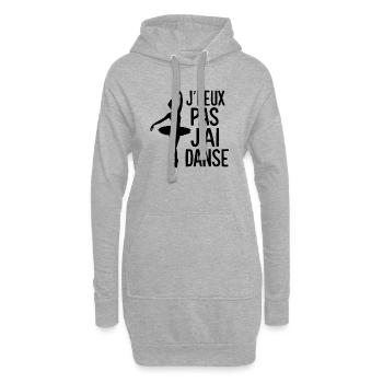 Je peux pas j'ai danse, Cadeau Drôle pour Danseur - Sweat-shirt à capuche long Femme - gris chiné - Devant