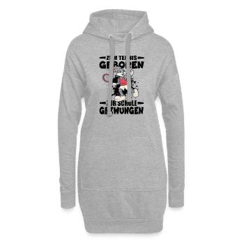 Né pour jouer au tennis, forcé d’aller à l’école - Sweat-shirt à capuche long Femme - gris chiné - Devant