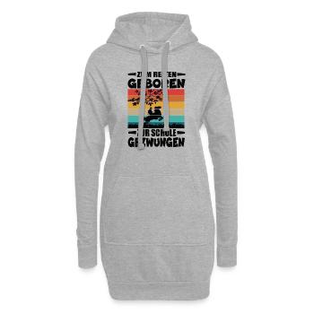 Né pour rouler, forcé d’aller à l’école - Sweat-shirt à capuche long Femme - gris chiné - Devant