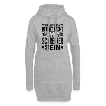 Maître charpentier Menuisier Menuiserie Menuiserie - Sweat-shirt à capuche long Femme - gris chiné - Devant