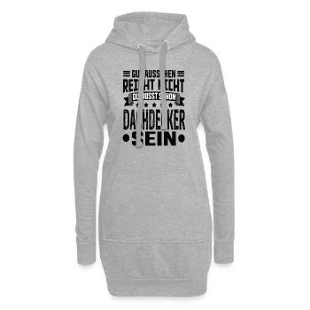 Dachdecker Dachdecker Spruch Hochbau Dach - Hoodie-Kleid - Grau meliert - Vorne