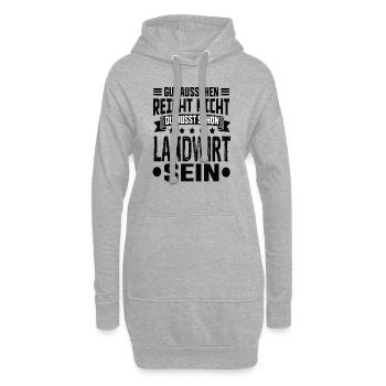 Landwirt Landwirte Landwirtschaft Bauer Sprüche - Hoodie-Kleid - Grau meliert - Vorne