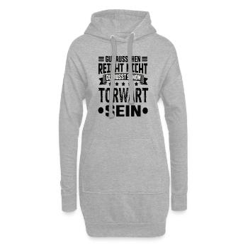 Gardien - Sweat-shirt à capuche long Femme - gris chiné - Devant