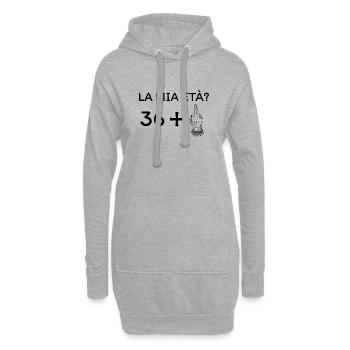 Mein Alter 37 - Hoodie-Kleid - Grau meliert - Vorne