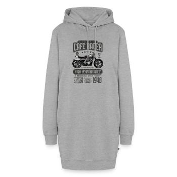 Cafe Racer Motorrad Geburtstag Biker Jahrgang 1948 - Hoodie-Kleid - Grau meliert - Vorne