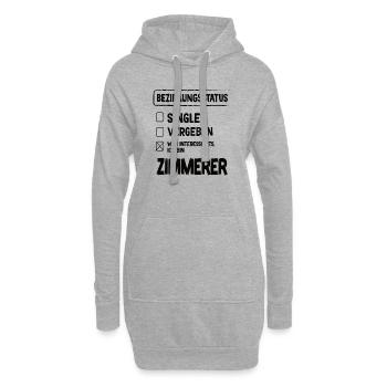 Zimmerer Beziehungsstatus - Hoodie-Kleid - Grau meliert - Vorne