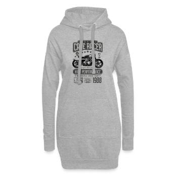 Cafe Racer Motorrad Geburtstag Biker Jahrgang 1988 - Hoodie-Kleid - Grau meliert - Vorne