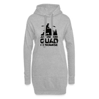 Juste un quad de plus, je vous promets quad quad atV - Sweat-shirt à capuche long Femme - gris chiné - Devant