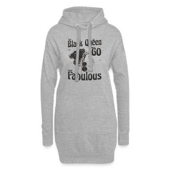 Cette reine noire donne 60 looks fabuleux - 60e - Sweat-shirt à capuche long Femme - gris chiné - Devant