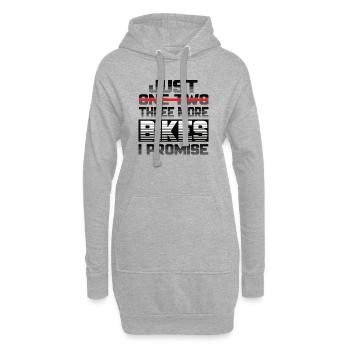 Juste un vélo de plus que je promets moto - Sweat-shirt à capuche long Femme - gris chiné - Devant