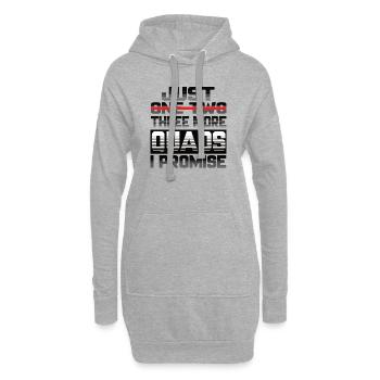 Juste un quad de plus, je vous promets quad Quad - Sweat-shirt à capuche long Femme - gris chiné - Devant