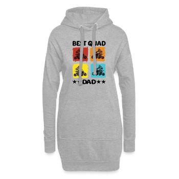 Meilleur père quadruple - Sweat-shirt à capuche long Femme - gris chiné - Devant