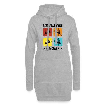 Best Tabledance Mom - Hoodie-Kleid - Grau meliert - Vorne