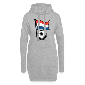 Football néerlandais - Sweat-shirt à capuche long Femme - gris chiné - Devant