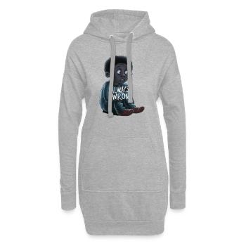VOS PIRES PEURS, TOUJOURS FAUSSES - Sweat-shirt à capuche long Femme - gris chiné - Devant