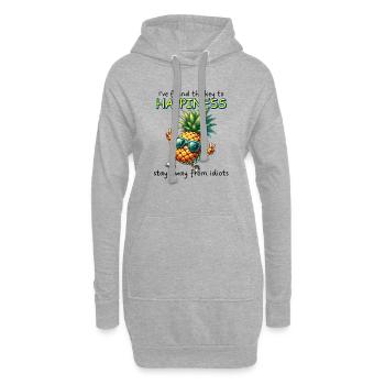 J'ai trouvé la clef du bonheur. Cadeau drôle. - Sweat-shirt à capuche long Femme - gris chiné - Devant