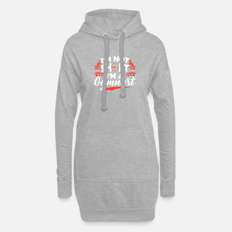 Ich Bin Nicht Klein, Ich Bin Ein Turner - Hoodie-Kleid - Grau meliert