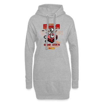 Vintage Gamer seit 1954 Lustige Geburtstagsspiele - Hoodie-Kleid - Grau meliert - Vorne