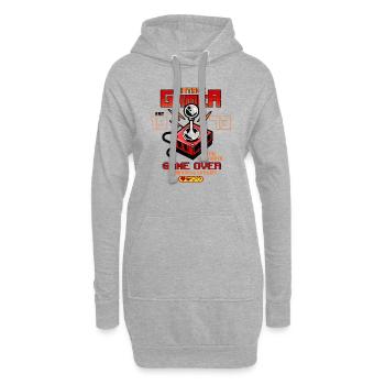 Vintage Gamer seit 1973 Lustige Geburtstagsspiele - Hoodie-Kleid - Grau meliert - Vorne