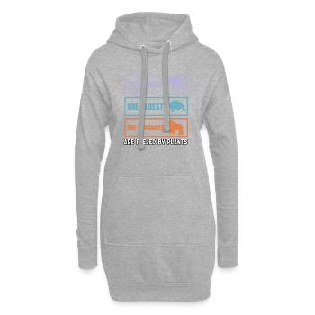 Angetrieben durch Pflanzen - Hoodie-Kleid - Grau meliert - Vorne