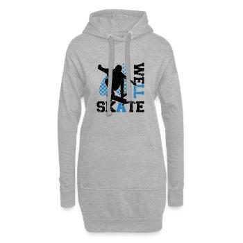 Funny Skateboard Skateboarding Art For Skate Gifts - Hoodie-Kleid - Grau meliert - Vorne