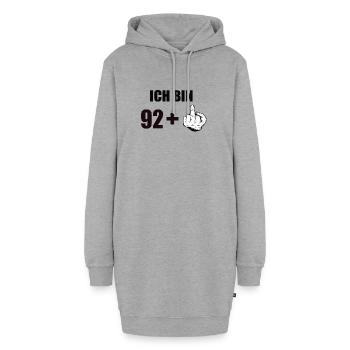93 anniversaire - Sweat-shirt à capuche long Femme - gris chiné - Devant