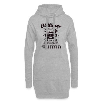 Oldtimer Special Edition Modell 1990 Geburtstag - Hoodie-Kleid - Grau meliert - Vorne