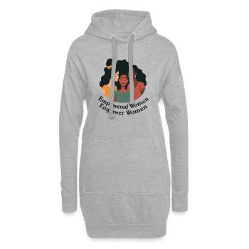 GESTÄRKTE FRAUEN STÄRKEN FRAUEN - Hoodie-Kleid - Grau meliert - Vorne
