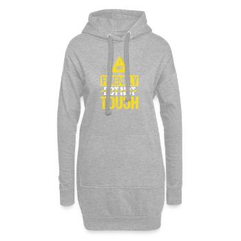 Pas amical, ne touche pas - Sweat-shirt à capuche long Femme - gris chiné - Devant