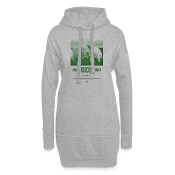 Diskusfisch Buntbarsch Aquarium Fischhalter - Hoodie-Kleid - Grau meliert - Vorne