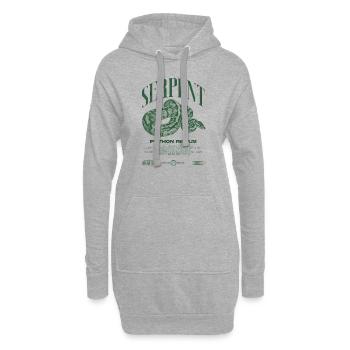 Ball Python Moderne Reptilienwärter Streetwear - Hoodie-Kleid - Grau meliert - Vorne