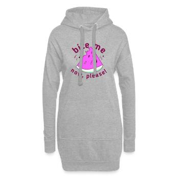 Wassermelone Trendige Frucht maritim - Hoodie-Kleid - Grau meliert - Vorne