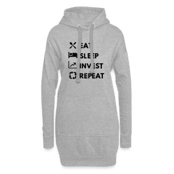 Aktien Geldanlage Aktienmarkt Börse Aktienkurse - Hoodie-Kleid - Grau meliert - Vorne