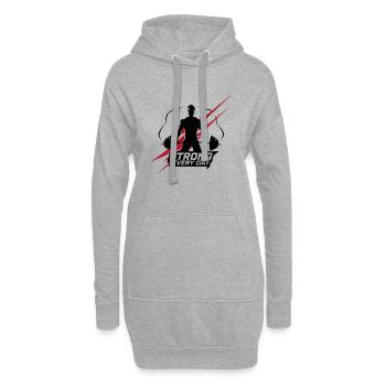 FITNESSSTUDIO, JEDEN TAG STARK - Hoodie-Kleid - Grau meliert - Vorne