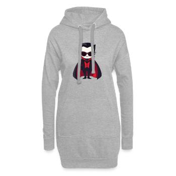 Vampire Halloween Cool - Sweat-shirt à capuche long Femme - gris chiné - Devant