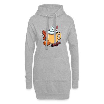 Pumpkin Spice - Hoodie-Kleid - Grau meliert - Vorne