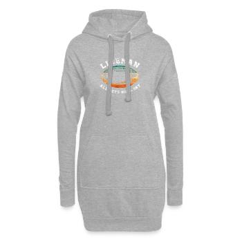 Lineman All Cuts No Glory - Hoodie-Kleid - Grau meliert - Vorne